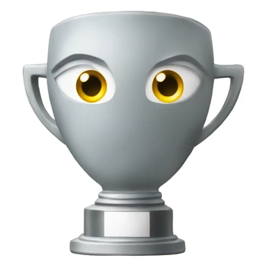 A trophy below and an eye above from where the lights rays are getting scattered  sticker