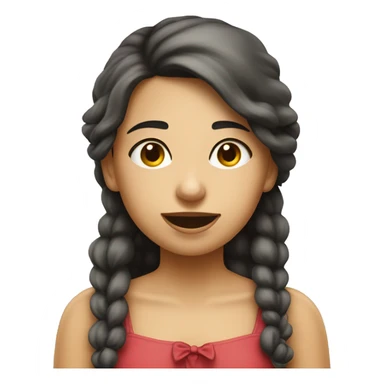 Menina com laço na cabeça mandando beijo sticker