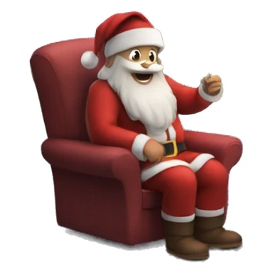 Santa watching fireworks  sticker