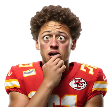 Patrick Mahomes crying to a ref sticker