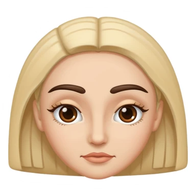 Make this emoji eyebrows look regular 🫩 sticker