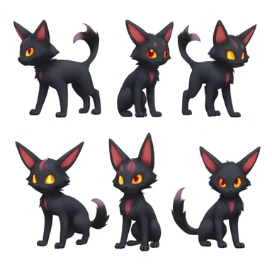 Umbreon-Litten-Espeon-Zorua-fusion-hybrid full body sticker