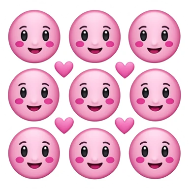 the phrase 'Something pink' in playful hand-drawn style pink color emoji aesthetic sticker