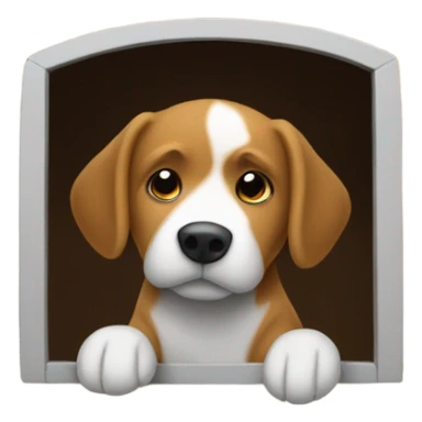 A person in a dog house  sticker