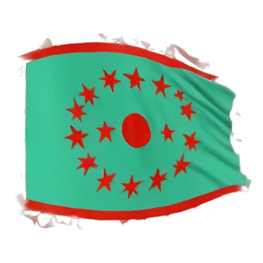 Gokturk (turkic kghante) flag sticker