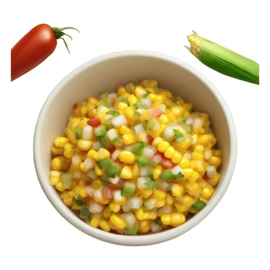 corn salsa in a bowl sticker