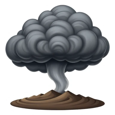 A thick dark funnel cloud sweeping across open plains. sticker