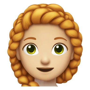 ginger girl with green eyes and a braid  sticker
