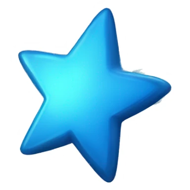 a shooting star thats blue sticker