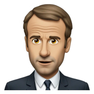 emanuel macron qui fume sticker