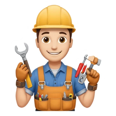 handyman thin brownish skin good looking with a great smile sticker