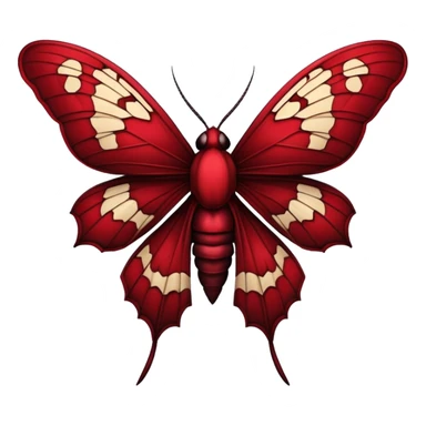 Gothic moth Dark red sticker