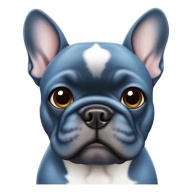 Blue French bulldog sticker