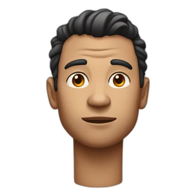 huge cheekbones man sticker