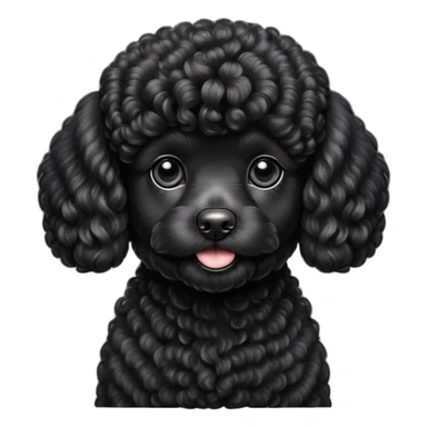 black poodle sticker
