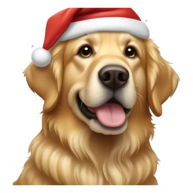 Ein Goldenretriver  trägt einen Weihnachtspulli  sticker