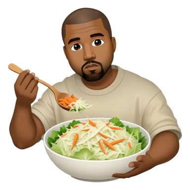Kanye west holding coleslaw  sticker