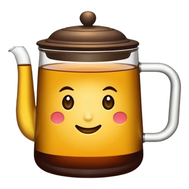 Cam kum saati gibi bir bardak içinde siyah çay var sticker