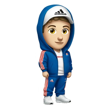 Russian teen gopnik in adidas suit sticker