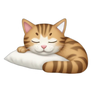 cute tabby cat sleeping on apillow sticker