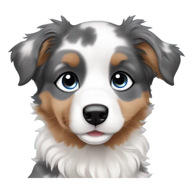 merle australian shepherd puppy with blue eyes sticker