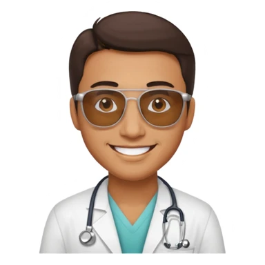 doctor with sunglasses sticker