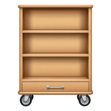 short wide bookshelf on wheels sticker