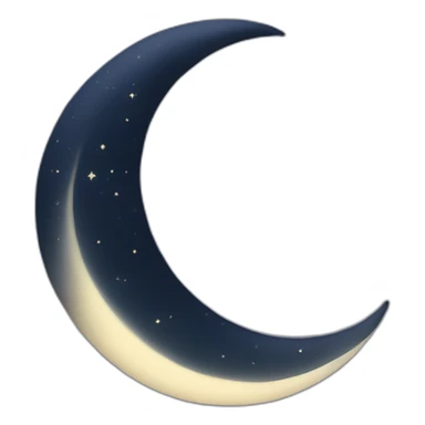 Crescent moon sticker