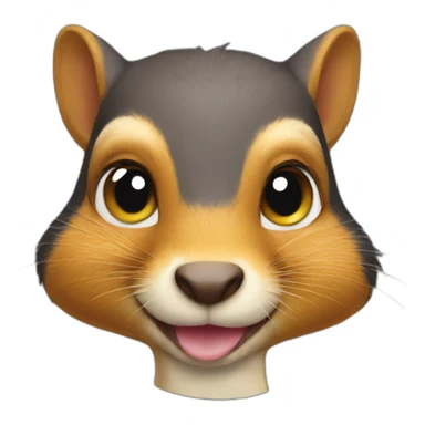 half squirrel half duck animal sticker