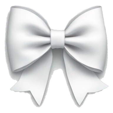 White bow on white bow sticker