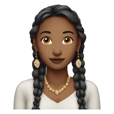 beautiful girl with earrings sticker