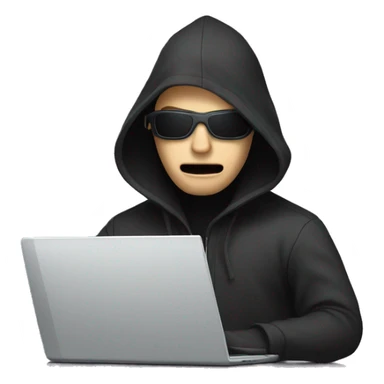 Hacker on computer  sticker