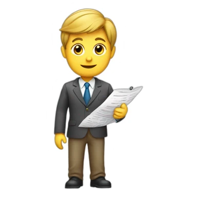 Accountant inspecting documents sticker