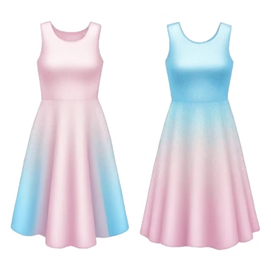 sparkly light pink and light blue dress sticker