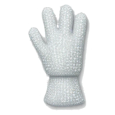 white rhinestone glove sticker