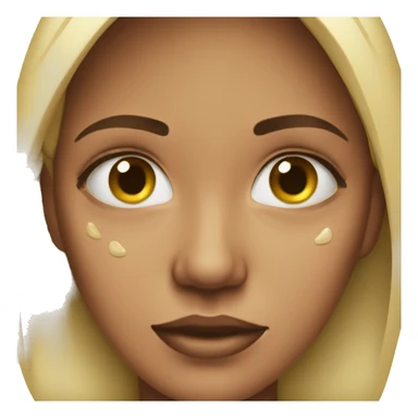 Woman with tear drops on face sticker