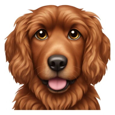 Red Brindle fluffy dog with brindle fur pointed ears  sticker