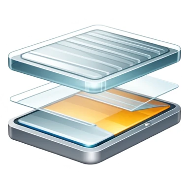Metal dielectric interface, split screen showing metallic reflective surface on one side and transparent insulating material on the other side with electromagnetic waves sticker
