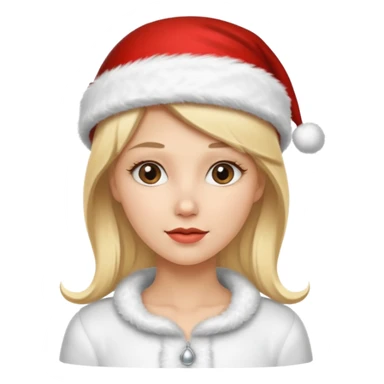 Blondie woman santa clauss sticker