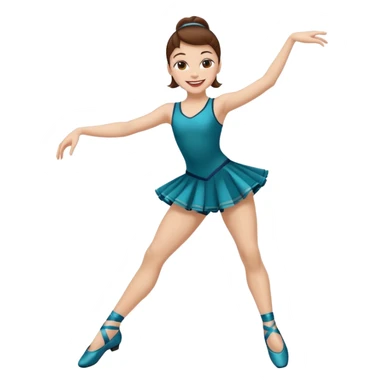 Jazz dancer white with brown hair wearing dance turning shoes not ballet shoes  sticker