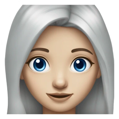 realistic portrait of girl blue eyes  sticker