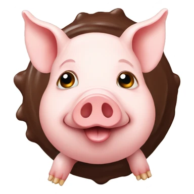 A German pig that likes chocolate sticker