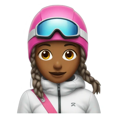 girl on a ski sticker
