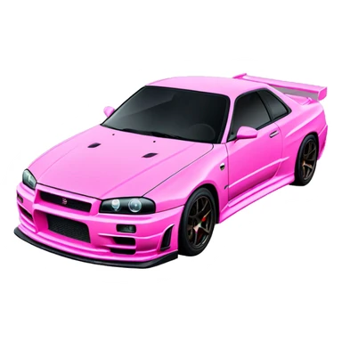 Pink skyline gtr r34 sticker