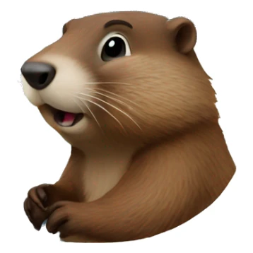 Groundhog taking the plane sticker