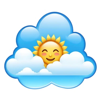 sunny sky scene sticker