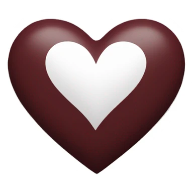 Maroon and white heart  sticker