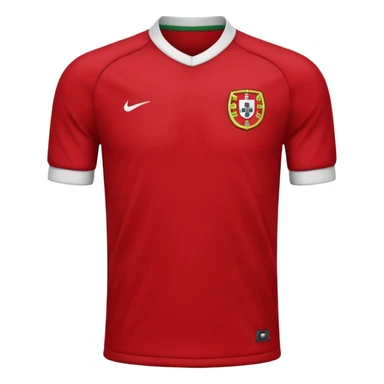 red Portugal football shirt sticker