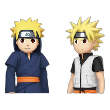 naruto versus sasuke sticker
