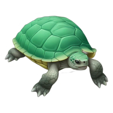 Tortue sur rhinocéros sticker